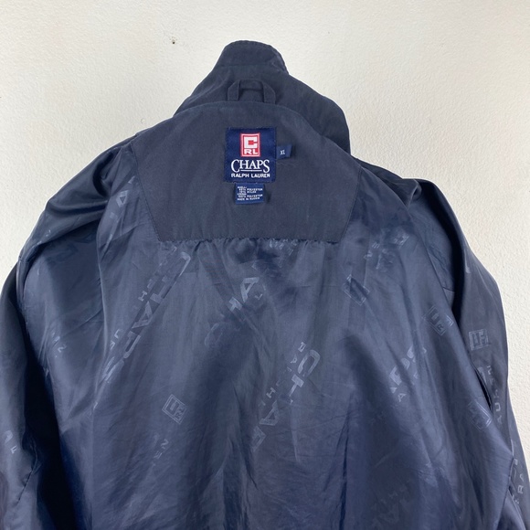 Chaps Ralph Lauren Men's Raincoat Jacket Waterproof Full Zip Navy Blue Size XL - Picture 10 of 11